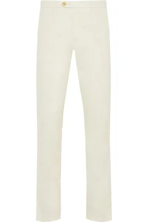 CANALI Bukser, Herre, Hvid, 2XL, Bomuld, Lyocell Bomuld Bukser med Lommer