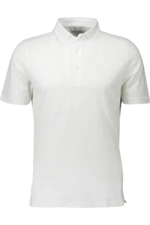 Gran Sasso Top, Herre, Hvid, M, Bomuld, Bomulds Polo Shirt Regular Fit