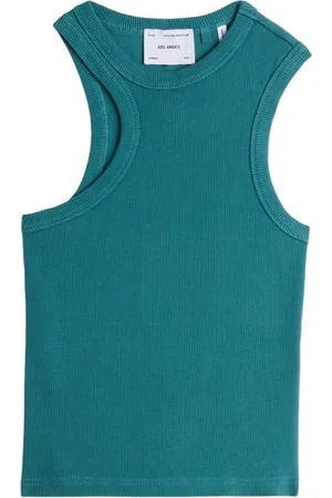 Axel Arigato Top, Dame, Blå, M, Bomuld, Script A Scoop Tanktop