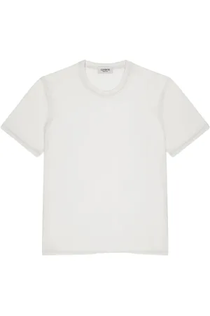 LANEUS Top, Herre, Hvid, S, Hvide Crew Neck T-shirts og Polos