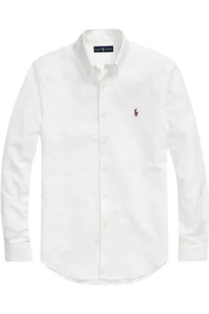 Ralph Lauren Skjorte, Herre, Hvid, M, Bomuld, Slim Oxford Skjorte
