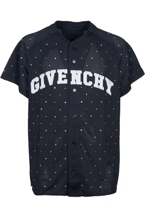Givenchy Skjorte, Herre, Sort, S, Polyester, Polyester T-shirt med perforerede detaljer