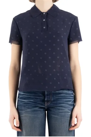 Acne Studios Top, Dame, Blå, S, Uld, Navy and White Shirt
