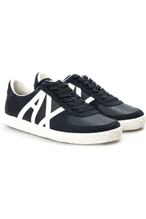 Armani Exchange Sko, Herre, Blå, 39 EU, Læder, Navyblå Sneakers med lav skaft