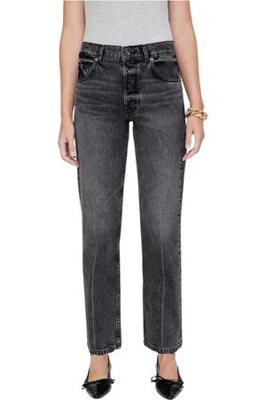 ANINE BING Jeans, Dame, Grå, W30, Bomuld, Kate Straight Leg Jeans