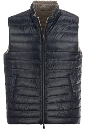 HERNO Jakke, Herre, Blå, 2XL, Nylon, Vendbar Ultralet Nylon Gilet