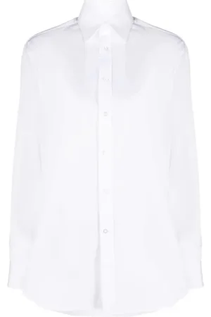 Ralph Lauren Bluser & Skjorter, Dame, Hvid, 2XL, Bomuld, Langærmet top