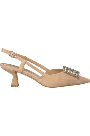 Alma en Pena Sko, Dame, , 38 EU, Læder, Square Brooch Højhælede Pumps