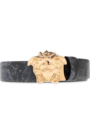VERSACE Tilbehør, Herre, Sort, 85 CM, Læder, Vendbar bælte