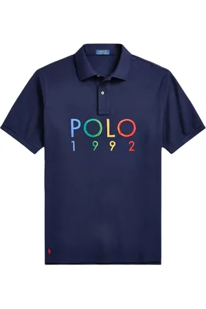 Ralph Lauren Top, Herre, Blå, S, Bomuld, Kortærmet Piqué/Polo Skjorte med Krave