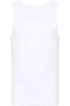 Givenchy Top, Herre, Hvid, M, Bomuld, Ekstra Slim Fit Ærmeløs Top