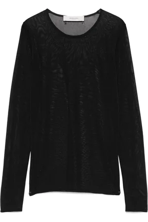 Golden Goose Top, Dame, Sort, S, Nylon, Langærmet Top Viscosa Knit