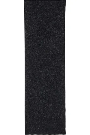 Armani Exchange Tilbehør, Dame, Sort, ONE SIZE, Cashmere, Logo Cashmere Ribbet Halsedisse
