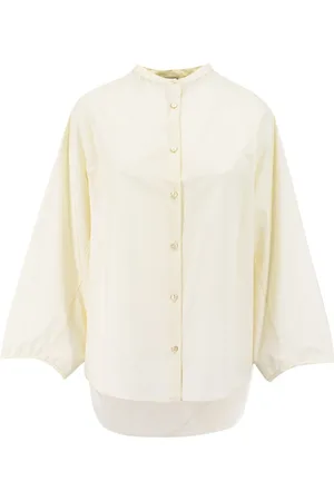 Aspesi Bluser & Skjorter, Dame, , XS, Bomuld, Dobbeltradet bluse med logo detaljer