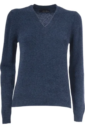 Gran Sasso Strik, Dame, Blå, S, Uld, V-hals uldsweater