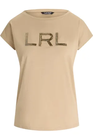Ralph Lauren Top, Dame, Brun, M, Bomuld, T-shirt
