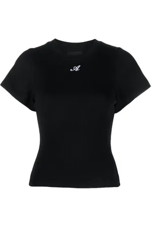 Axel Arigato Top, Dame, Sort, L, Bomuld, Script A Bomulds T-shirt