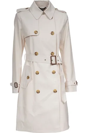 Ralph Lauren Frakke, Dame, , M, Bomuld, Double-Breasted Cotton-Blend Trench Coat