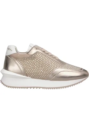 Alma en Pena Sko, Dame, Gul, 40 EU, Uld, Shiny Leather Platform Sneakers