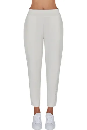 Armani Exchange Bukser, Dame, Hvid, XS, Hvide Joggers med Wave-logo