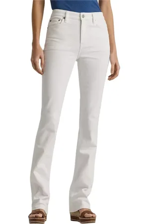 Ralph Lauren Jeans, Dame, Hvid, S, Bomuld, Wide Leg Bukser