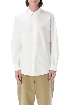 Ralph Lauren Skjorte, Herre, Hvid, L, Bomuld, Custom Fit Skjorte