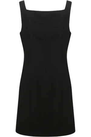 Givenchy Kjole, Dame, Sort, S, Uld, Sort minikjole med vandfaldseffekt