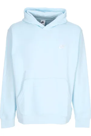 Nike Sweathshirts & Hoodies, Herre, Blå, XL, Bomuld, Fleece-Hoodie med Forlomme
