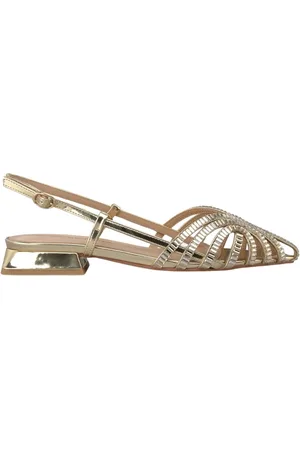 Alma en Pena Sko, Dame, Gul, 38 EU, Rhinestone cage sandals