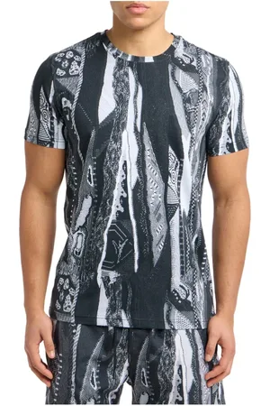 Carlo Colucci Top, Herre, Flerfarvet, L, Uld, Sort Herre T-shirt Stilfuld Tee