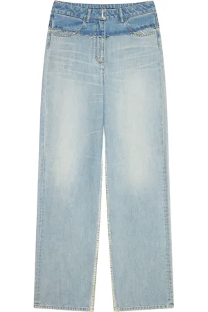 Givenchy Jeans, Dame, Blå, W26, Denim, Mixed Denim Straight Jeans