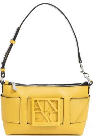 Armani Exchange Taske, Dame, Gul, ONE SIZE, Uld, Stilful skuldertaske med lynlås