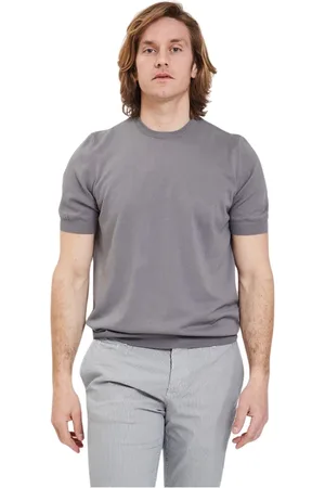 Gran Sasso Top, Herre, Grå, XL, Klassisk T-shirt med Rund Hals