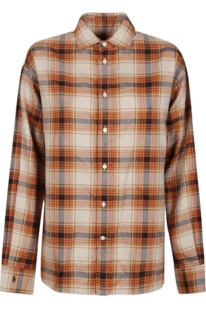 Ralph Lauren Bluser & Skjorter, Dame, Flerfarvet, XS, Bomuld, Tan Button Front Skjorte