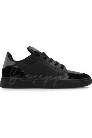 Giuseppe Zanotti Sko, Herre, Sort, 39 1/2 EU, Læder, Lace-Up Sneakers