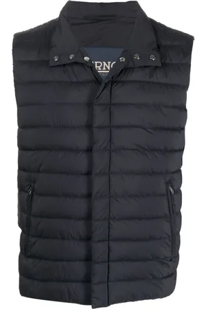 HERNO Jakke, Herre, Blå, 3XL, Uld, Quilted Vest
