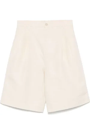 Filippa K Shorts, Dame, Hvid, S, Hvide Shorts med Frontknaplukning