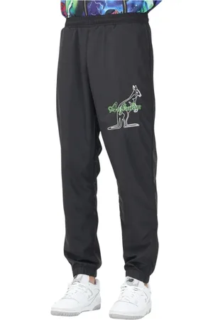 Australian Bukser, Herre, Sort, M, Uld, Sorte sporty bukser regular fit forår/sommer