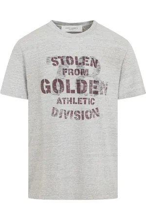 Golden Goose Top, Herre, Grå, S, Bomuld, Vintage Print T-shirt
