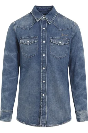 Givenchy Skjorte, Herre, Blå, S, Denim, Ocean Denim Skjorte