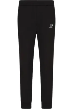 Armani Exchange Bukser, Herre, Sort, XS, Bomuld, Sorte bomuldsjoggingbukser med logotryk