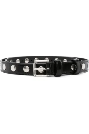 Gucci Tilbehør, Dame, Sort, 70 CM, Uld, Bælte med nitter og spænde