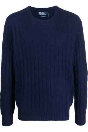 Ralph Lauren Strik, Herre, Blå, XL, Pullover Sweater