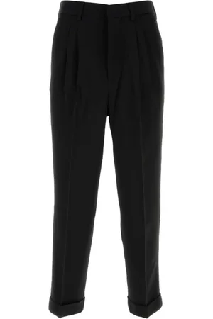 Ami Bukser, Herre, Sort, W38, Uld, Slanke Bukser i Sort Twill