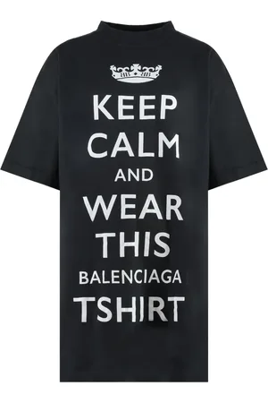 Balenciaga Top, Dame, Sort, S, Bomuld, Bomulds T-shirt med frontprint