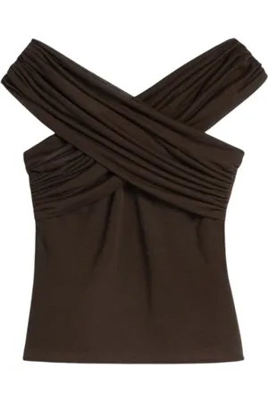 Ami Top, Dame, Brun, 3XS, Draperet Top