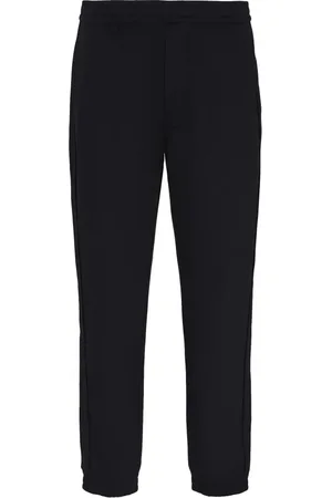 Armani Exchange Bukser, Herre, Sort, W29, Satin, Satin Joggers med Kontrastbånd