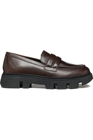 Geox Sko, Dame, Brun, 39 EU, Læder, Chunky Loafers D Vilde