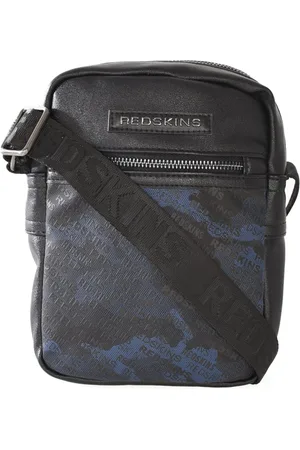 Redskins Taske, Herre, Sort, ONE SIZE, Uld, Sort Skuldertaske med Metal Logo