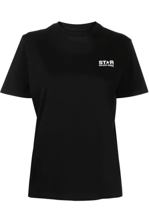 Golden Goose Top, Dame, Sort, L, Bomuld, Star Logo Print T-Shirt